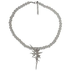 NWT Cyber Tribal Pearl Choker Necklace chain y2k goth punk